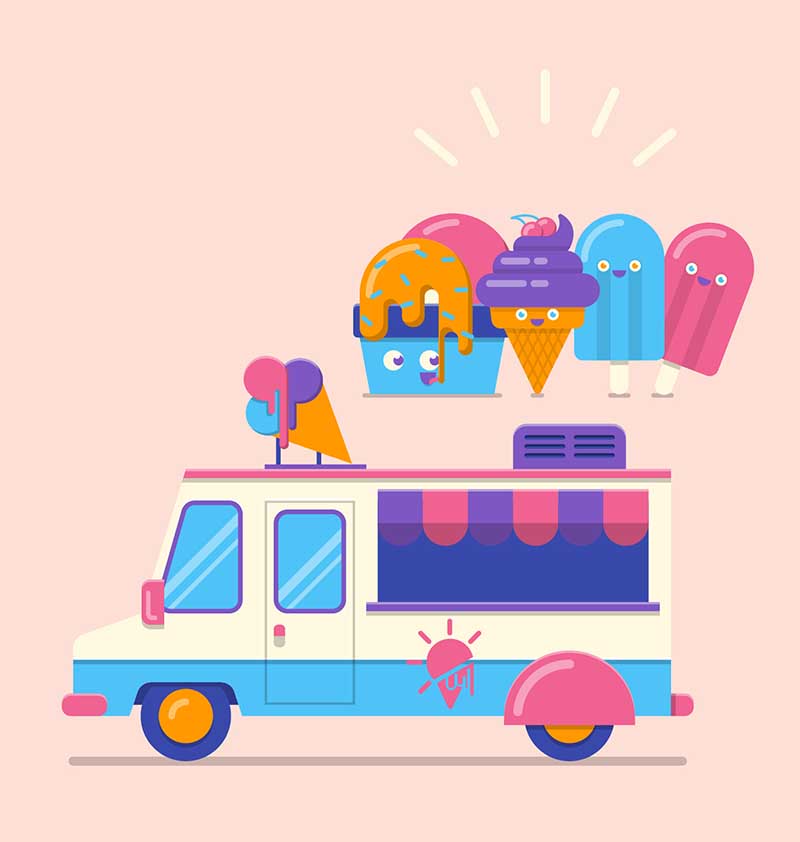 Ice cream van in Melbourne